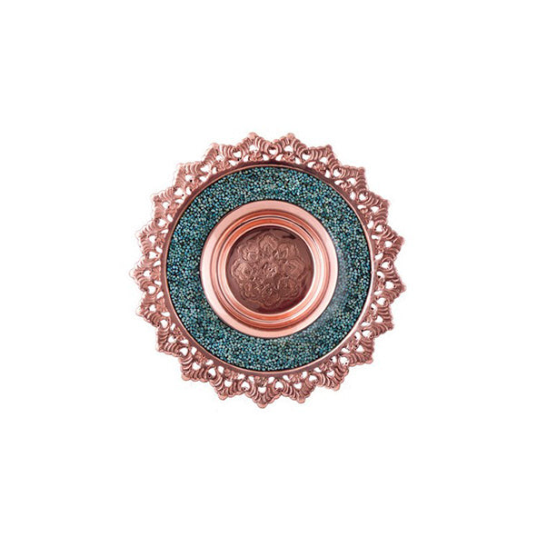 Turquoise Latticed Plate Handicrafts